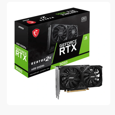 Graphics Card Msi RTX 3050 6GB Ventus 2X OC