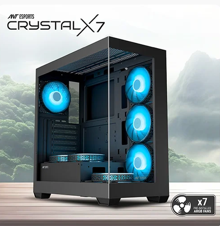 Cabinet ANT ESPORTS Crystal X7 Black