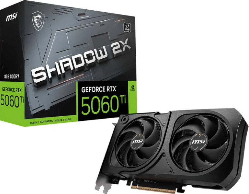 Graphics Card Msi RTX 5060TI 8GB Shadow 2x OC