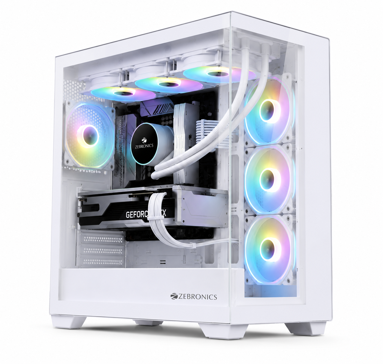 Gaming Cabinet Zebronics Apex 10 White