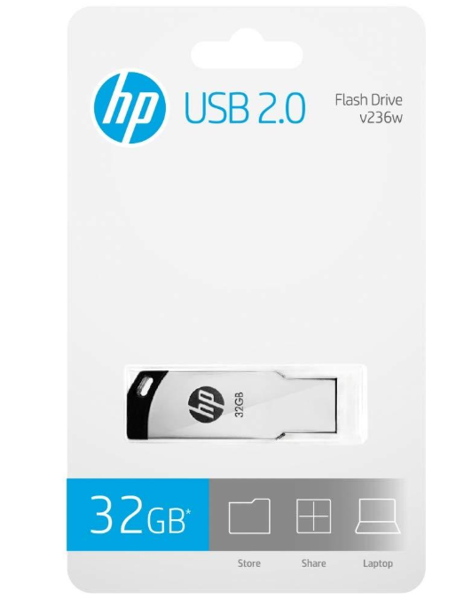 Pen Drive Hp 32GB V 236W-3D Metal 2.0