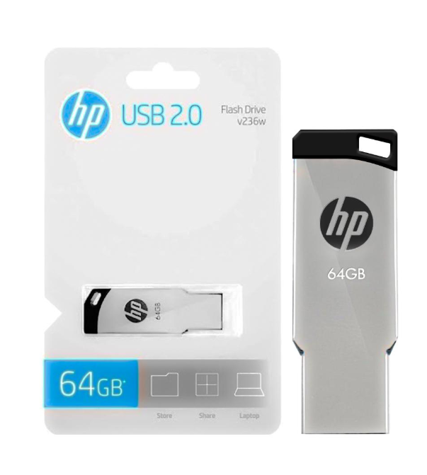 Pen Drive Hp 64GB V236w 3D Metal 2.0