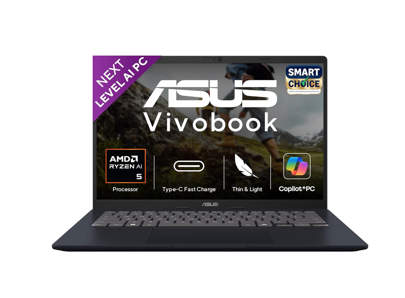 ASUS  M1407KA-LY132WS	AMD RYZ AI 5 330,6 GB ,512 GB ,AMD RADEON ,WIN 11,MSO2024,14 INCH