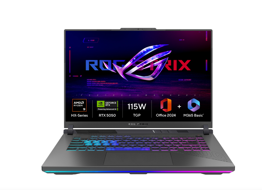 ASUS  G614PH-RV033WS	Ryzen 9-8940HX	16 GB	1 TB	RTX 5050 8GB	WIN 11	MSO2024	16"" FHD