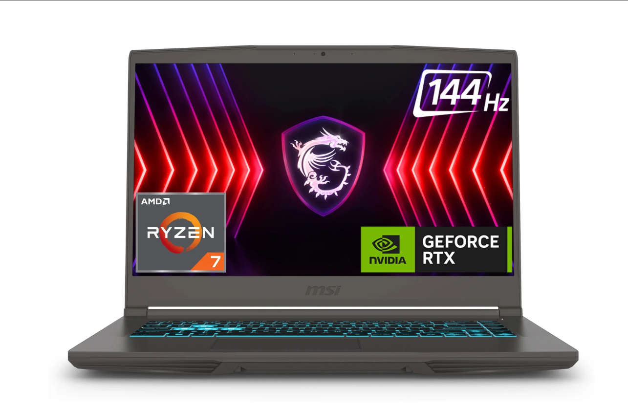 MSI  THIN	Thin A15 B7UC-103IN	Ryzen 7 7735HS	16 GB	1 TB	RTX 3050 6 GB	WIN 11	NO	15.6 FHD
