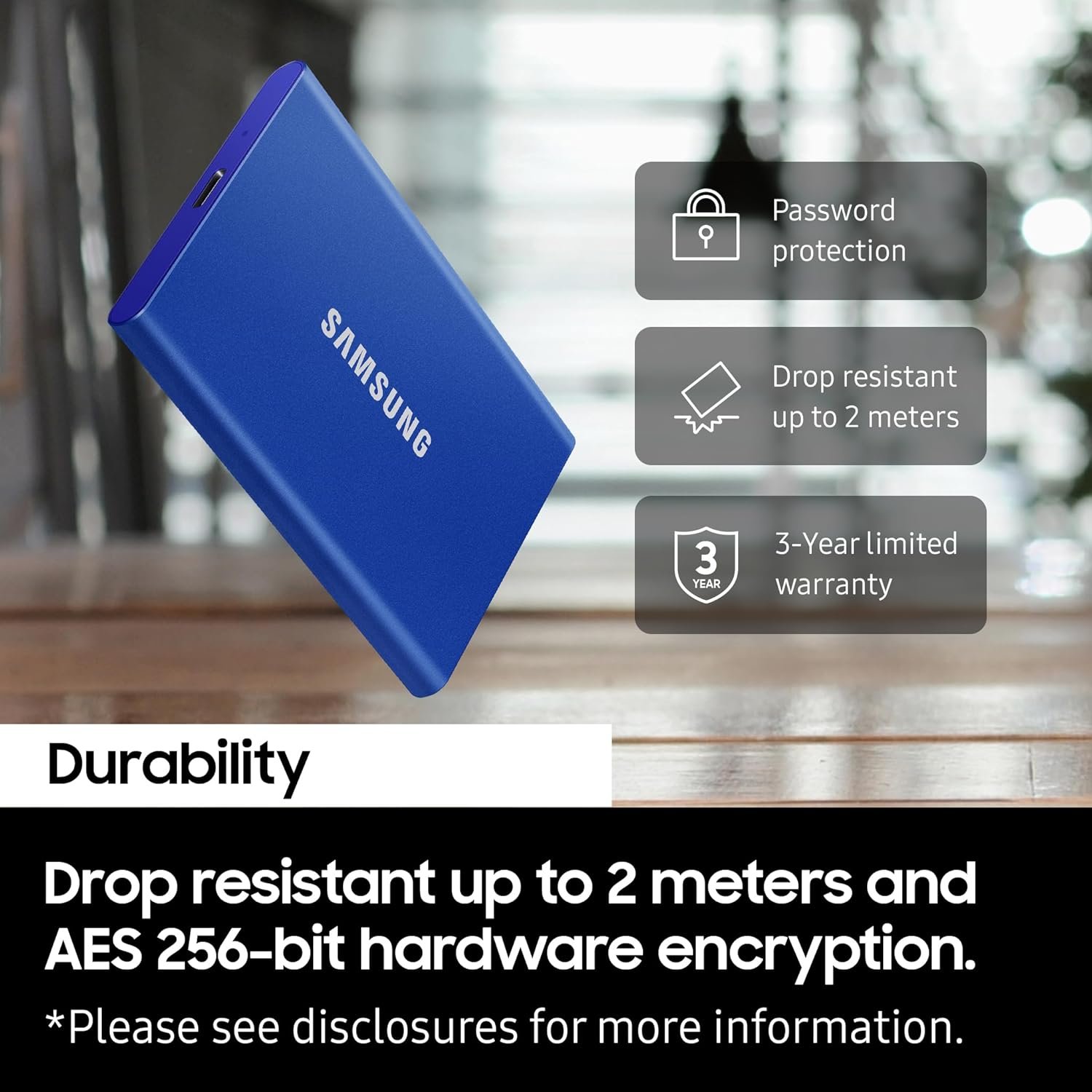 SSD Samsung 1TB T7 BLUE